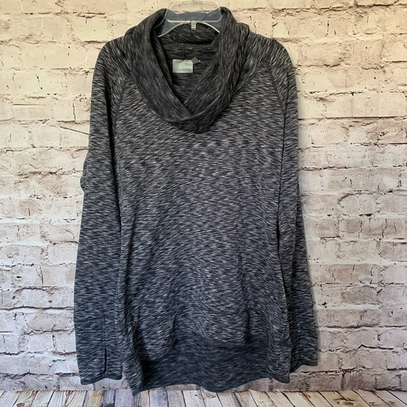 Athleta Space Dye Tranquility Cowl Neck Pullover M - Picture 2 of 11